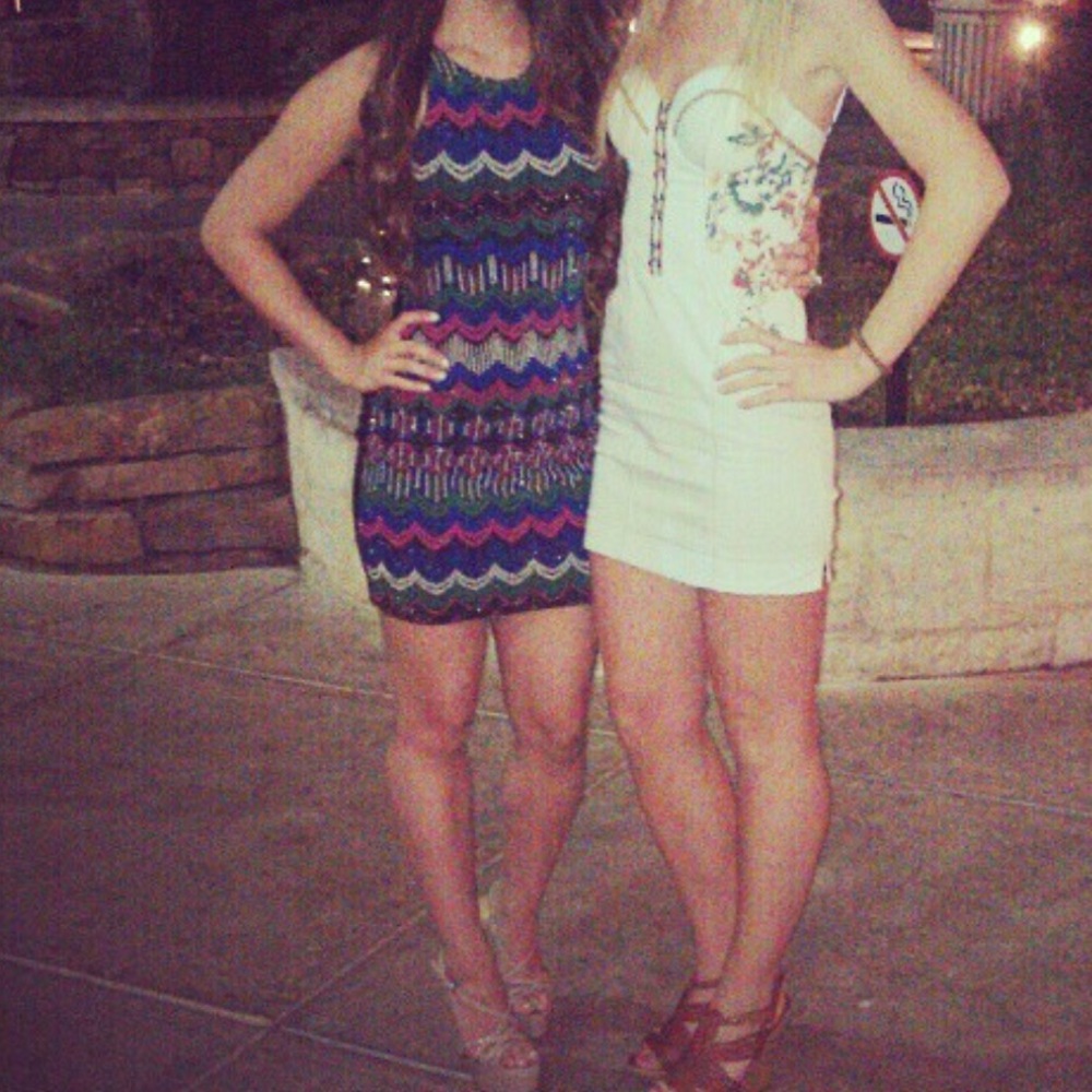 Multi color mini knitted dress - Picture 2 of 3